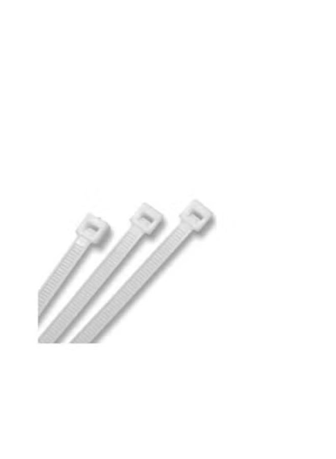 Plastic tie jumper wire, 37 mm, number of pieces: 100, white color, highly resistant, for use in closed and open places - Image 1
